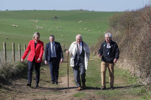. 19 03 2026. Seaford, United Kingdom. King Charles III inaugurates the King Charles III England Coast Path and opens the Seven Sisters National Nature Reserve in Seaford, United Kingdom.  xPoolx xi-Imagesx IIM-26653-0018