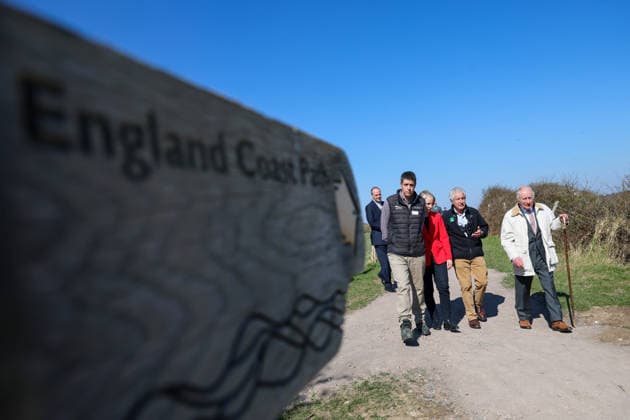 . 19 03 2026. Seaford, United Kingdom. King Charles III inaugurates the King Charles III England Coast Path and opens the Seven Sisters National Nature Reserve in Seaford, United Kingdom.  xPoolx xi-Imagesx IIM-26653-0029