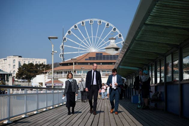 . 19 03 2026. Bournemouth, United Kingdom. Prince William during a visit to Bournemouth, United Kingdom, with international delegates from Australia, Canada, Belgium, the Netherlands and Finland who travelled to the UK to see the Homewards charity youth homelessness work in action.  xPoolx xi-Imagesx IIM-26654-0003