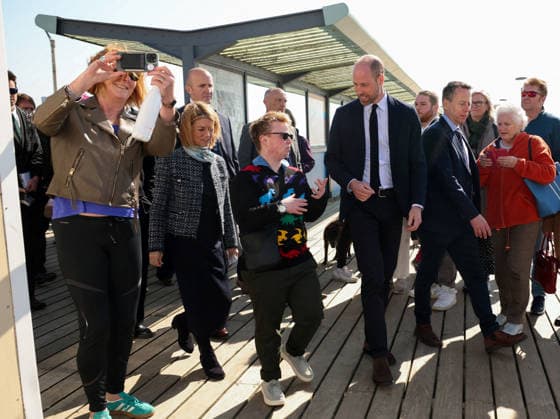 . 19 03 2026. Bournemouth, United Kingdom. Prince William during a visit to Bournemouth, United Kingdom, with international delegates from Australia, Canada, Belgium, the Netherlands and Finland who travelled to the UK to see the Homewards charity youth homelessness work in action.  xPoolx xi-Imagesx IIM-26654-0012