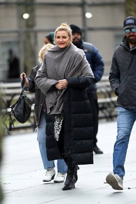 **VIDEO AVAILABLE** Cameron Diaz is spotted filming on the set of Stephen Merchants so far untitled rom-com in New York City Featuring: Cameron Diaz Where: New York City, New York, United States When: 19 Mar 2026 Credit: Elder Ordonez INSTARimages EDITORIAL USE ONLY. NOT FOR USE BY NEWSPAPERS BASED IN THE UK. Copyright: xx instar55566707