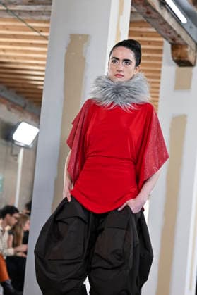 February 28, 2026, Madrid, Spain: A model walks the runway wearing a design by Ernesto Naranjo during Mercedes-Benz Fashion Week de Madrid at Palacio Fernaz Nunoz. Madrid Spain  - ZUMAs197 20260228_aaa_s197_2444 Copyright: xAtilanoxGarciax