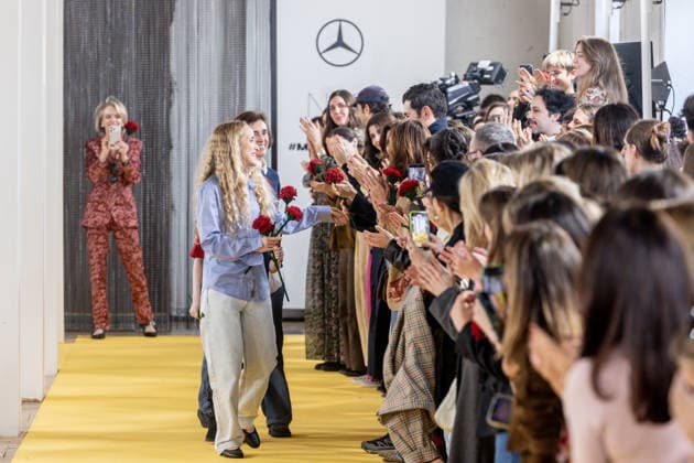 Ynésuelves fashion show at Mercedes Benz Fashion Week The designer Ynés Suelves c during a fashion show of her firm Ynésuelves on the occasion of the Mercedes Benz Fashion Week, on March 19, 2026, in Madrid Spain The Ynésuelves fashion show is part of the Mercedes Benz Fashion Week Madrid, the main Spanish fashion show organized by IFEMA, which brings together established firms and new talents, main Spanish fashion show organized by IFEMA, which brings together established firms and new talents The brand stands out for its aesthetics of rebellious elegance and collections with strong narrative and craftsmanship 19 MARCH 2026 FASHION Madrid Madrid Spain  Copyright: xRicardoxRubiox 7380289