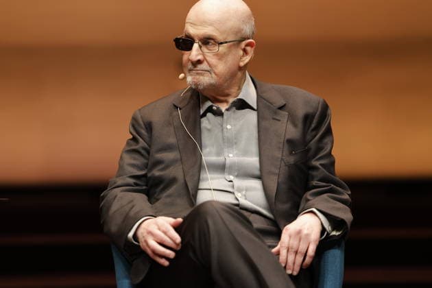 Salman Rushdie, curator DENIS SCHECK The eleventh hour, Salman Rushdie at LIT Potsdam, on 19 03 2026 in Potsdam, LIT , Germany