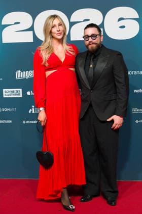 19 03 2026, Zurich, Hallenstadion , Swiss Music Awards 2026, Baschi with his pregnant wife Alana Netzer Zurich Hallenstadion Zurich Switzerland Copyright: xJustPictures.ch PascalxvonxBürenx jp-en-PaVoB-Pavo_Fotografie-05847