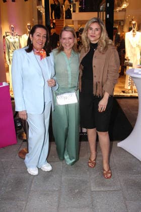 Martina Buckenmaier, Nova Meierhenrich and Mona Buckenmaier at the Riani Store Opening on 19 03 2026 in Hamburg Riani Store Opening in Hamburg