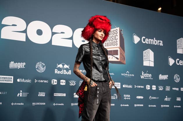 ZURICH, SWITZERLAND - MARCH 19: Naomi Lareine, during the Swiss Music Awards 2026 red carpet at Hallestadion, Zurich on March 19, 2026 in Zurich, Switzerland. Copyright: xPriscilaxBütlerx xSPPx Sportspressphoto_SPR114092