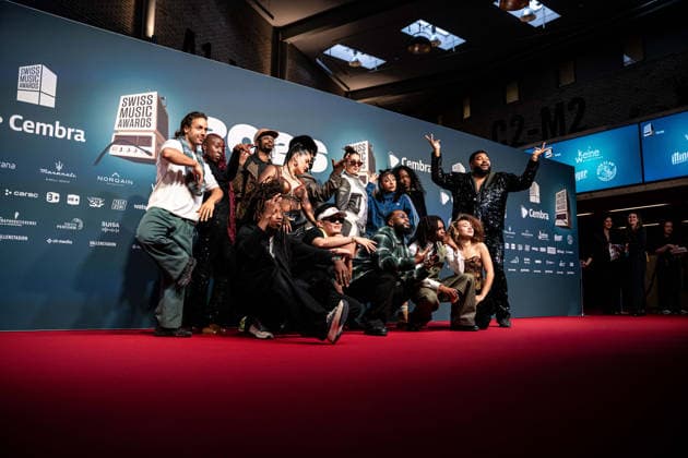 ZURICH, SWITZERLAND - MARCH 19: Red Bulll dancing crew during Swiss Music Awards 2026 red carpet at Hallenstadion, Zurich on March 19, 2026 in Zurich, Switzerland. Copyright: xPriscilaxBütlerx xSPPx Sportspressphoto_SPR114095