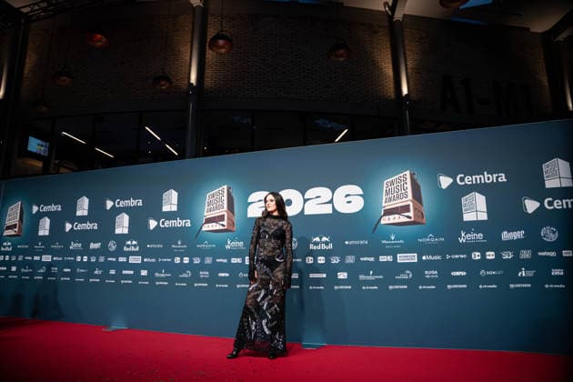 ZURICH, SWITZERLAND - MARCH 19: Veronica Fusaro during the Swiss Music Awards 2026 red carpet at Hallenstadion, Zurich on March 19, 2026 in Zurich, Switzerland. Copyright: xPriscilaxBütlerx xSPPx Sportspressphoto_SPR114099