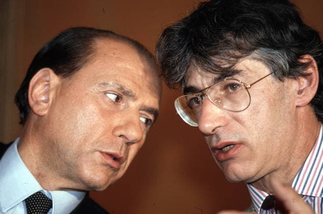 MILAN - UMBERTO BOSSI and SILVIO BERLUSCONI, conference at the press club  Copyright: xMimmoxCarullix xipa-agency.netx xAgenziaxFotogrammax IPA_Agency_IPA61725629