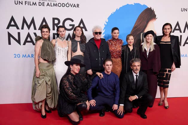 March 19, 2026, Madrid, Madrid, Spain: AMAIA ROMERO, MILENA SMIT, VICTORIA LUENGO AKA VICKY LUENGO, PEDRO ALMODOVAR, BARBARA LENNIE, CARMEN MACHI, PINO MONTESDEOCA, NIEVES ALVAREZ, ROSSY DE PALMA, PATRICK CRIADO AND LEONARDO SBARAGLIAÂ attends the Amarga Navidad (Bitter Christmas) premiere Madrid Spain - ZUMAc260 20260319_zep_c260_018 Copyright: xMikexChicorrox