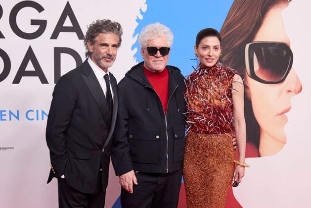 March 19, 2026, Madrid, Madrid, Spain: LEONARDO SBARAGLIA, BoÂRBARA LENNIE AND PEDRO ALMODOVAR attend the Amarga Navidad (Bitter Christmas) premiere Madrid Spain  - ZUMAc260 20260319_zep_c260_030 Copyright: xMikexChicorrox