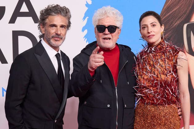 March 19, 2026, Madrid, Madrid, Spain: LEONARDO SBARAGLIA, BoÂRBARA LENNIE AND PEDRO ALMODOVAR attend the Amarga Navidad (Bitter Christmas) premiere Madrid Spain  - ZUMAc260 20260319_zep_c260_035 Copyright: xMikexChicorrox
