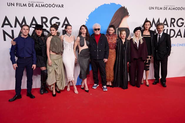 March 19, 2026, Madrid, Madrid, Spain: AMAIA ROMERO, MILENA SMIT, VICTORIA LUENGO AKA VICKY LUENGO, PEDRO ALMODOVAR, BARBARA LENNIE, CARMEN MACHI, PINO MONTESDEOCA, NIEVES ALVAREZ, ROSSY DE PALMA, PATRICK CRIADO AND LEONARDO SBARAGLIAÂ attends the Amarga Navidad (Bitter Christmas) premiere Madrid Spain - ZUMAc260 20260319_zep_c260_019 Copyright: xMikexChicorrox