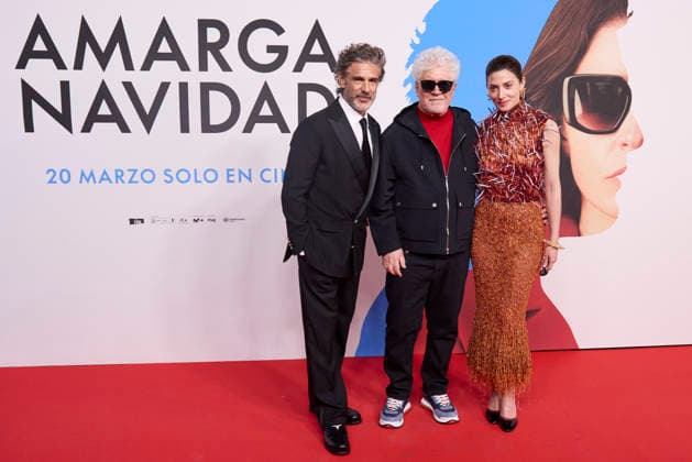 March 19, 2026, Madrid, Madrid, Spain: LEONARDO SBARAGLIA, BoÂRBARA LENNIE AND PEDRO ALMODOVAR attend the Amarga Navidad (Bitter Christmas) premiere Madrid Spain - ZUMAc260 20260319_zep_c260_038 Copyright: xMikexChicorrox