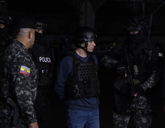 GYE LOBO MENOR Guayaquil, Thursday, March 19, 2026 Angel Aguilar aka Lobo Menor captured in Mexico arrived tonight at Aeropolicial in Guayaquil, accused as the mastermind of the death of Fernando Villavincencio Photos CÃ sar Munoz API Guayaquil Guayaquil Guayas Ecuador CLJ GYE LOBOMENOR cb48842ac25fccb3c7b1c50ed487a2e9 Copyright: xCÃ sarxMunozx