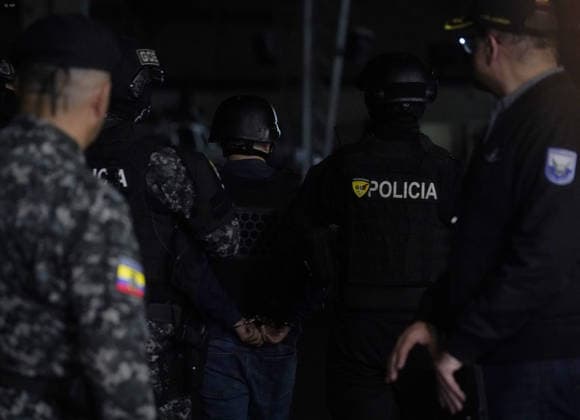GYE LOBO MENOR Guayaquil, Thursday, March 19, 2026 Angel Aguilar aka Lobo Menor captured in Mexico arrived tonight at Aeropolicial in Guayaquil, accused as the mastermind of the death of Fernando Villavincencio Photos CÃ sar Munoz API Guayaquil Guayaquil Guayas Ecuador CLJ GYE LOBOMENOR 22fbf516deeec1c0605e10645415a416 Copyright: xCÃ sarxMunozx