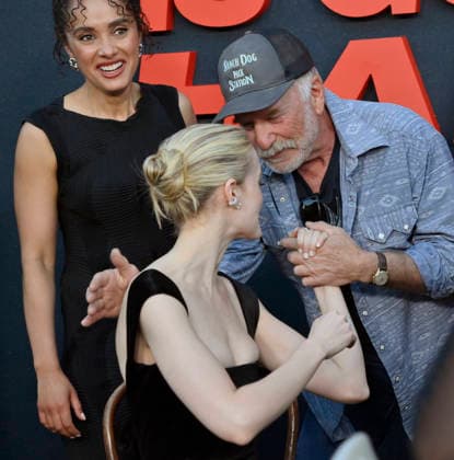 Cast members Karla Crome, Gus Birney and Ted Levine (L-R) attend the premiere of Netflix s supernatural horror TV mini series Something Very Bad Is Going to Happen at the Egyptian Theatre in the Hollywood section of Los Angeles on Thursday, March 19, 2026. Storyline: A bride has a feeling that something horrifying will happen at her wedding Ñ and the closer to the altar she gets, the worse it becomes.  LAP2026031935 JIMxRUYMEN