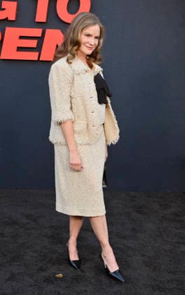 Cast member Jennifer Jason Leigh attends the premiere of Netflix s supernatural horror TV mini series Something Very Bad Is Going to Happen at the Egyptian Theatre in the Hollywood section of Los Angeles on Thursday, March 19, 2026. Storyline: A bride has a feeling that something horrifying will happen at her wedding Ñ and the closer to the altar she gets, the worse it becomes.  LAP2026031939 JIMxRUYMEN