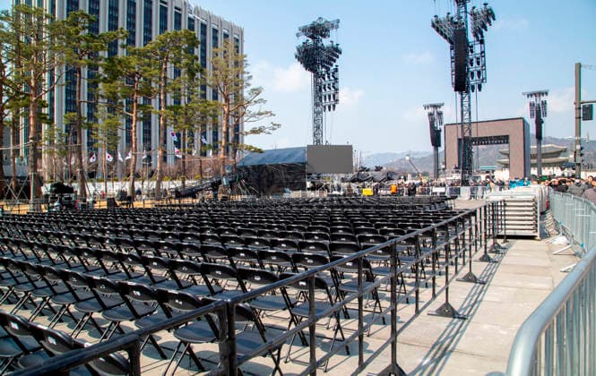BTS s upcoming comeback concert, Mar 20, 2026 : The venue for BTS s comeback concert at Gwanghwamun Square in central Seoul, South Korea. BTS s comeback concert will be held on March 21, a day after the K-Pop boy band released its fifth full-length album, ARIRANG .  aflo_324181164