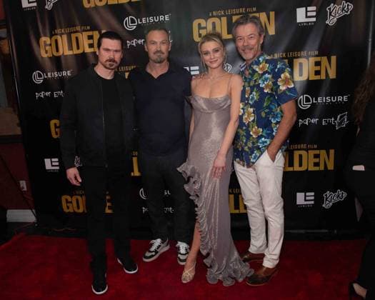 March 19, 2026, Los Angeles, California, USA: JOSH GILMER, JOSH BRIAN AUSTIN GREEN, ALENA SAVOSTIKOVA, and MASSI FURLON attends the Level 33 Entertainment Ã¢â‚¬oeGOLDENÃ¢â‚¬Â red carpet premiere on March 19, 2026 at the Laemmle Royal Theatre in Los Angeles, California. Los Angeles USA - ZUMAw213 20260319_zep_w213_054 Copyright: xDrewxBlyx