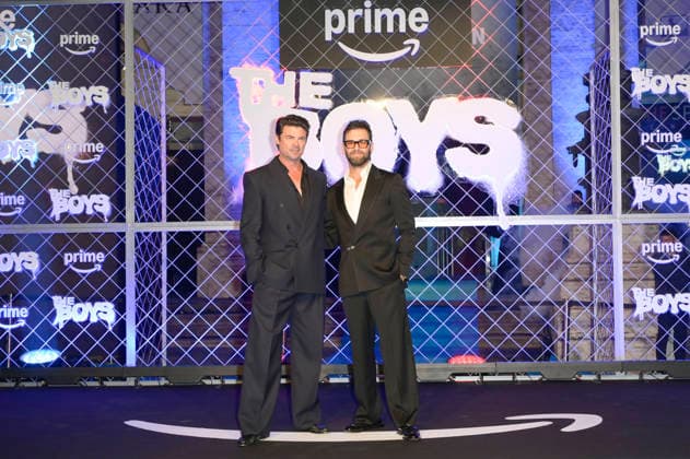 Karl Urban and Antony Starr at the world premiere of season 5 of the Amazon Prime Video series The Boys at Space Cinema Moderno Rome, 19 03 2026 Foto:xA.xM.xTinghinox xFuturexImagex boys_6383