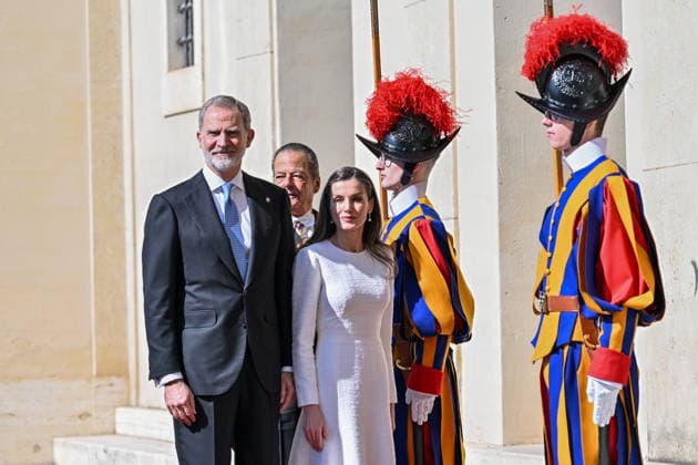 March 20, 2026, Citto Del Vaticano, Rome, Vaticano: 20 03 2026 CittaÃ¢â‚¬â ¢ del Vaticano. Cortile San Damaso. Arrivo di Felipe IV Re di Spagna e della Regina Letizia per l incontro con il Papa Citto Del Vaticano Vaticano  - ZUMAa289 20260320_zia_a289_003 Copyright: xMariaxLauraxAntonellix