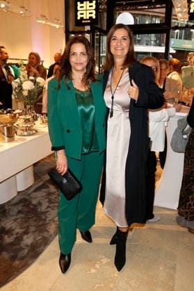 Rebecca Immanuel and Inka Schneider at the Riani store opening at Hohe Bleichen 17 Hamburg, 19 03 2026 Foto:xC.xTamckex xFuturexImagex riani_6329