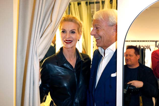 Grit Weiss with husband Jo Groebel at the Riani store opening at Hohe Bleichen 17 Hamburg, 19 03 2026 Foto:xC.xTamckex xFuturexImagex riani_6344