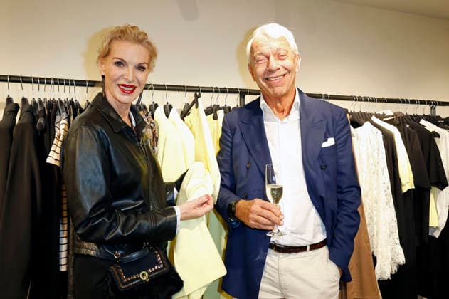 Grit Weiss with husband Jo Groebel at the Riani store opening at Hohe Bleichen 17 Hamburg, 19 03 2026 Foto:xC.xTamckex xFuturexImagex riani_6348