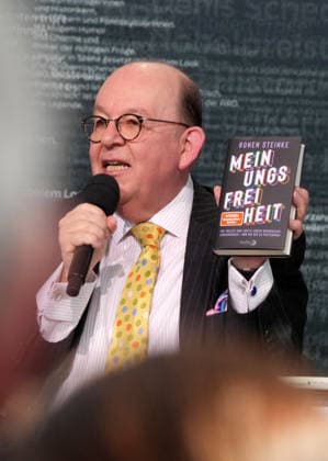 Buchmesse Leipzig GER, Leipzig,20260319, Buchmesse Leipzig, Messehalle , Denis Scheck, Best of druckfrisch, , Presentation of new publications, is a translator and journalist in radio and television, freedom of opinion, Ronen Steinke