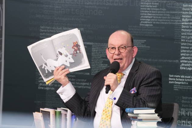 Buchmesse Leipzig GER, Leipzig,20260319, Buchmesse Leipzig, Messehalle , Denis Scheck, Best of druckfrisch, , Presentation of new publications, is a translator and journalist in radio and television, Nothing