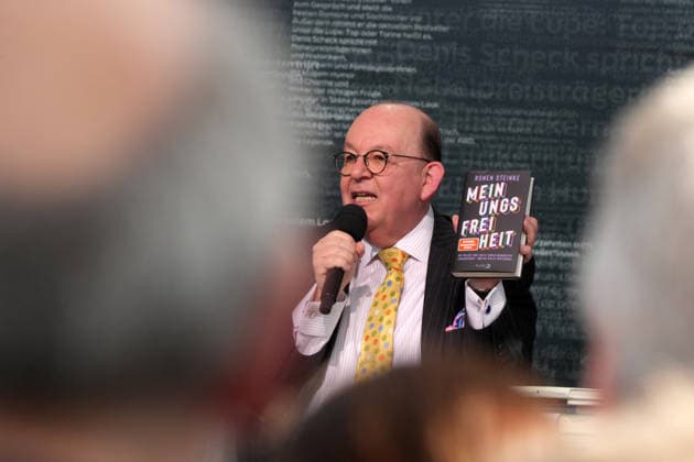 Buchmesse Leipzig GER, Leipzig,20260319, Buchmesse Leipzig, Messehalle , Denis Scheck, Best of druckfrisch, , Presentation of new publications, is a translator and journalist in radio and television, freedom of opinion, Ronen Steinke