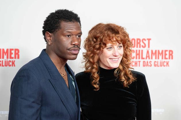 from left Akeem van FLODROP actor, Laura THOMAS, red carpet, red carpet show, arrival, movie premiere HORST SCHLAEMMER SUCHT DAS GLUECK, Schlämmer, at the Lichtburg in Essen, 19 03 2026