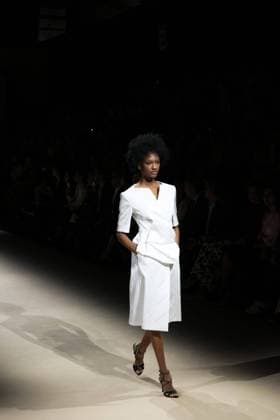 A model wears at collection runway a creation from Miguel Palacio during Pasarela Cibeles Mercedes-Benz Fashion Week Madrid 2026 in Madrid, on Friday, 20 March 2026. Cordon Press 