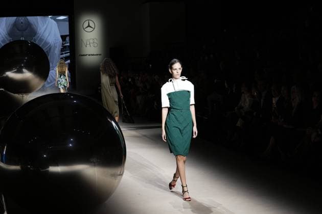 A model wears at collection runway a creation from Miguel Palacio during Pasarela Cibeles Mercedes-Benz Fashion Week Madrid 2026 in Madrid, on Friday, 20 March 2026. Cordon Press 