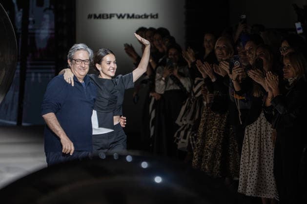 Coosy x Miguel Palacio fashion show on the occasion of Mercedes Benz Fashion Week Designers Virginia Pozo and Miguel Palacio, during the Coosy x Miguel Palacio fashion show on the occasion of Mercedes Benz Fashion Week, at Ifema Madrid, March 20, 2026, in Madrid Spain The fashion show is part of the Mercedes Benz Fashion Week Madrid, the main Spanish fashion show organized by IFEMA, which brings together established firms and new talents This show marks the return of Miguel Palacio to the catwalk 20 MARCH 2026 César Vallejo Rodrí Madrid Madrid Madrid Spain  Copyright: xCÃ sarxVallejoxRodriguezx 7382038