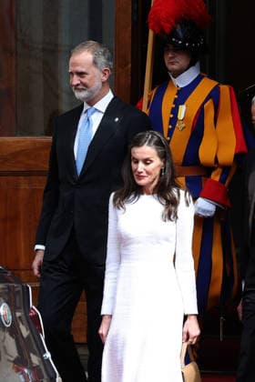 Vatican City, Italy, March 20, 2026: The Spanish Royal Family, His Majesty Felipe VI, King of Spain, and Queen Letizia, leave after the official visit with His Holiness Pope Leo XIV, a meeting of friendship and dialogue between institutions and religious traditions.  Copyright: xmarcoxiacobuccix xipa-agency.netx xmarcoxiacobuccix IPA_Agency_IPA73173670