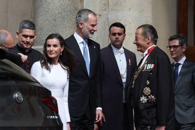 Vatican City, Italy, March 20, 2026: The Spanish Royal Family, His Majesty Felipe VI, King of Spain, and Queen Letizia, leave after the official visit with His Holiness Pope Leo XIV, a meeting of friendship and dialogue between institutions and religious traditions.  Copyright: xmarcoxiacobuccix xipa-agency.netx xmarcoxiacobuccix IPA_Agency_IPA73173755