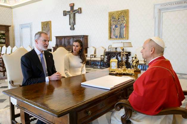 20-03-2026 Italy King Felipe and Queen Letizia during a meeting with Pope Leo XIV at Vatican City. Â  Copyright: xPPEx