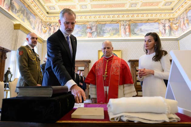 20-03-2026 Italy King Felipe and Queen Letizia during a meeting with Pope Leo XIV at Vatican City. Â  Copyright: xPPEx
