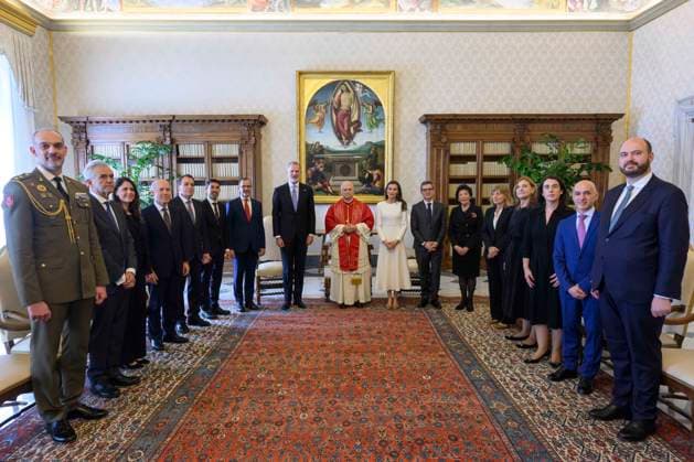 20-03-2026 Italy King Felipe and Queen Letizia during a meeting with Pope Leo XIV at Vatican City. Â  Copyright: xPPEx