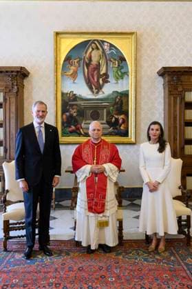 20-03-2026 Italy King Felipe and Queen Letizia during a meeting with Pope Leo XIV at Vatican City. Â  Copyright: xPPEx