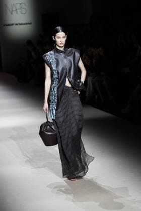 A model wears at collection runway a creation from Simorra during Pasarela Cibeles Mercedes-Benz Fashion Week Madrid 2026 in Madrid, on Friday, 20 March 2026. Cordon Press 