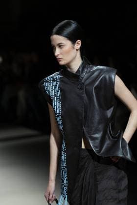 A model wears at collection runway a creation from Simorra during Pasarela Cibeles Mercedes-Benz Fashion Week Madrid 2026 in Madrid, on Friday, 20 March 2026. Cordon Press 