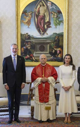 ITALY - REL - POPE - AUDIENCE MARCH 20, 2026 Italy, Rome, Vatican, March 20, 2026 Vatican Pope Leo XVI receives King Felipe VI of Spain and Queen Letizia in a private audience EDITORIAL USE ONLY - NO BOOKS Copyright: xx