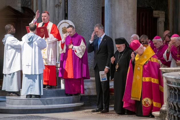 King Felipe VI takes possession as protocanon of the Papal Basilica of Santa Maria Maggiore King Felipe VI speaks during the ceremony of taking possession as protocanon of the Papal Basilica of Santa Maria Maggiore, on March 20, 2026, in Vatican City This papal basilica is linked to the Spanish Monarchy since the time of Charles I, although even before the Catholic Monarchs contributed financially to the beautification of the place 20 MARCH 2026 Galosi Vatican City Vatican City Spain  Copyright: xGalosix xxSpazianix xEuropaxPresx 7382961