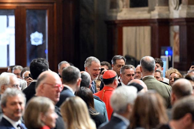 ITALY - KING FELIPE OF SPAIN AND QUEEN LETIZIA DURING A CEREMONY AT THE BASILICA OF ST MARY MAJOR WHERE KING FELIPE RECEIVED THE HONORARY TITLE OF PROTODEACON OF THE BASILICA - 2026 3 20 Italy,Vatican,Rome 2026 3 20 King Felipe VI of Spain and Queen Letizia during a ceremony at the Basilica of St. Mary Major where King Felipe received the honorary title of protodeacon of the Basilica. EDITORIAL USE ONLY - NO BOOKS Copyright: xPOOL CATHOLICPRESSPHOTOx