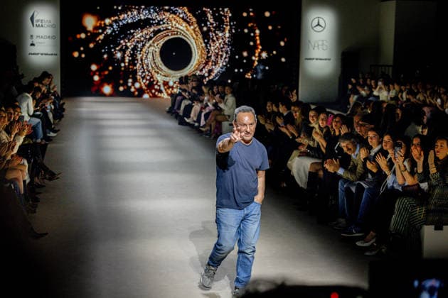 Custo Barcelona fashion show at Mercedes Benz Fashion Week Madrid The designer Custo Dalmau during the Custo Barcelona fashion show at Mercedes Benz Fashion Week Madrid, March 20, 2026, in Madrid Spain The Catalan firm, led by the designer Custo Dalmau, presents at MBFWMadrid its new collection We Own the Light, a proposal of free spirit and vibrant graphics that claims the light as a symbol of energy and identity on the great catwalk of IFEMA Madrid 20 MARCH 2026 FASHION SHOW DESIGNER CUSTO MBFW Madrid Madrid Madrid Spain  Copyright: xRicardoxRubiox 7383513