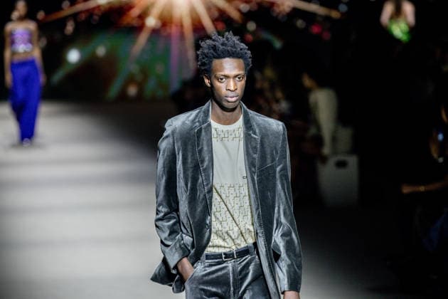 Custo Barcelona fashion show at Mercedes Benz Fashion Week Madrid A model during the Custo Barcelona fashion show at Mercedes Benz Fashion Week Madrid, March 20, 2026, in Madrid Spain The Catalan firm, led by designer Custo Dalmau, presents at the MBFWMadrid its new collection We Own the Light, a proposal of free spirit and vibrant graphics that claims the light as a symbol of energy and identity on the great catwalk of IFEMA Madrid 20 MARCH 2026 FASHION SHOW DESIGNER CUSTO MBFW Madrid Madrid Madrid Spain  Copyright: xRicardoxRubiox 7383529
